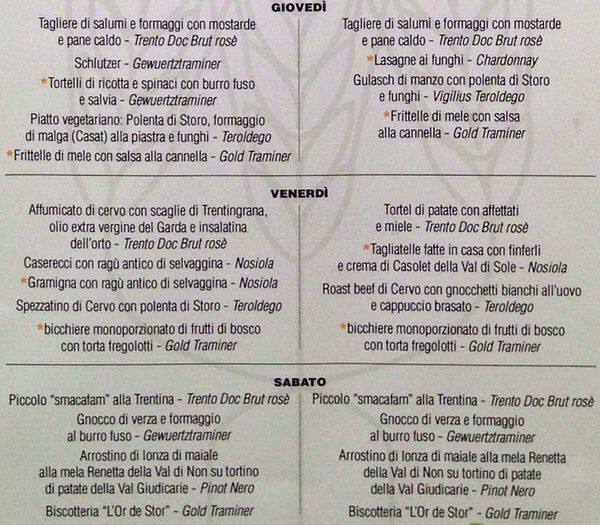Coldiretti меню