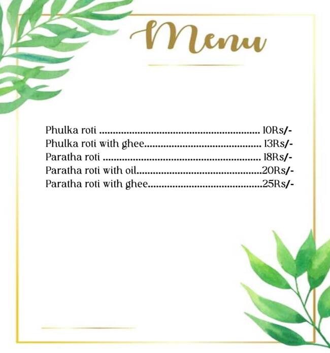 Menu of Durga Roti Centre, ECIL, Secunderabad