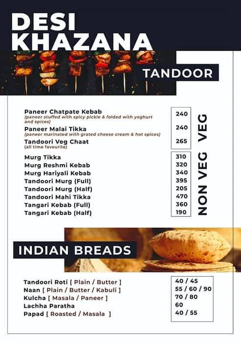 Zero Miles Bar & Restaurant menu