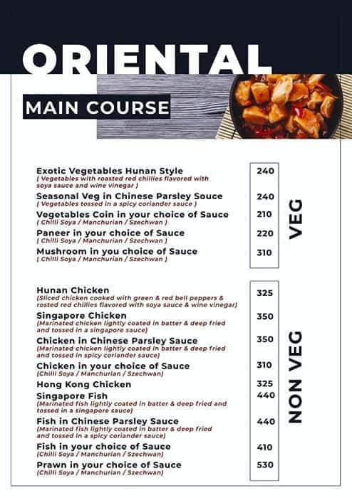 Zero Miles Bar & Restaurant menu