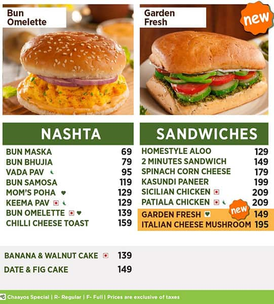 Chaayos Meri Wali Chai Menu Menu For Chaayos Meri Wali Chai Sector 49 Gurgaon