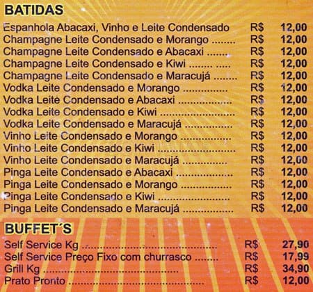Bar do Ivan cardápio