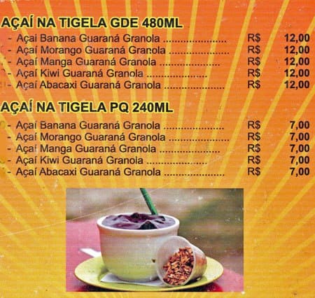 Bar do Ivan cardápio