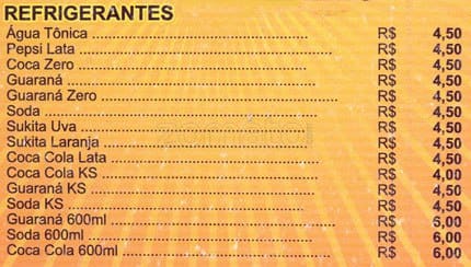 Bar do Ivan cardápio
