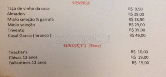 Príncipe Dos Galetos cardápio