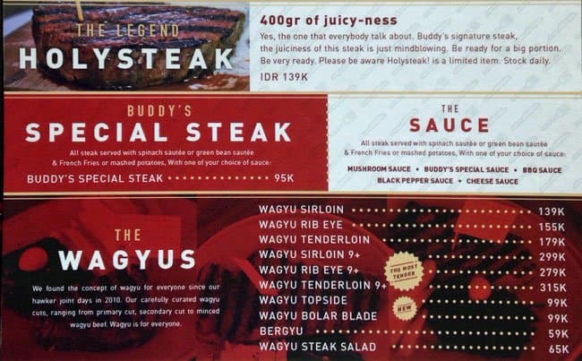 Holycow! Steak Hotel by Holycow! TKP SABANG Menu - Zomato Indonesia