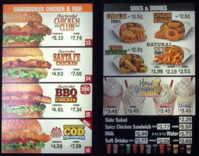 carl's jr prices