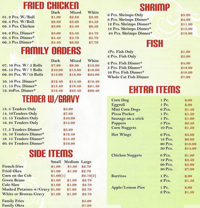 Lisa's Chicken & Seafood Menu Zomato United States