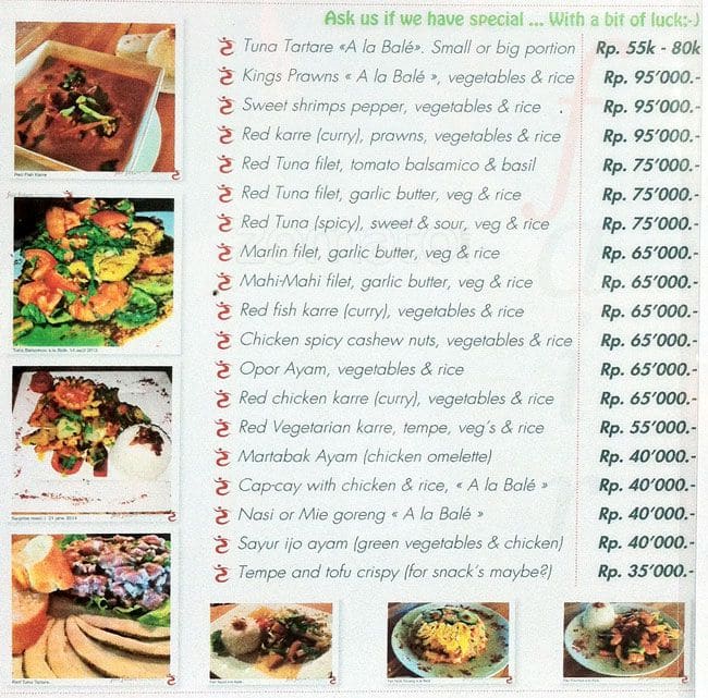 Fair Warung Bale Menu, Menu for Fair Warung Bale, Ubud, Bali - Zomato ...