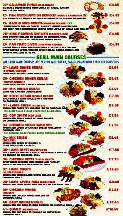 Tash menu