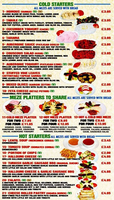 Tash menu
