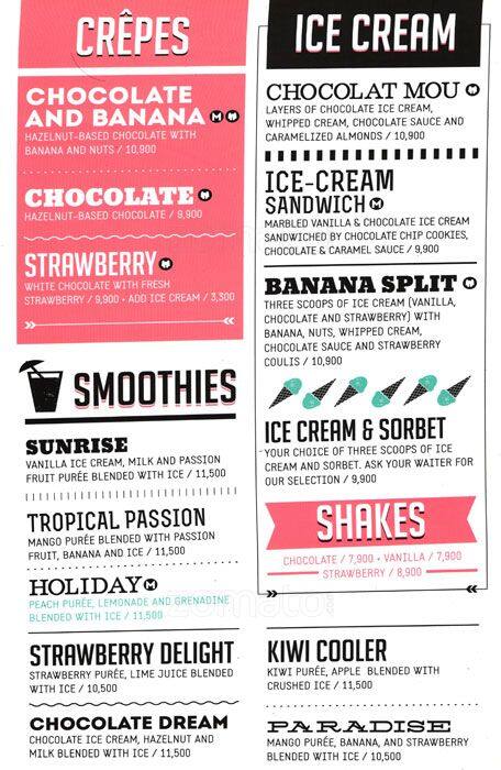 Magnolia menu