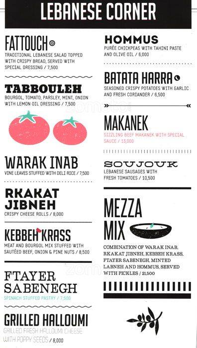 Magnolia menu
