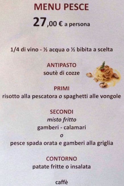 Menu di Primavera da Vladimiro 