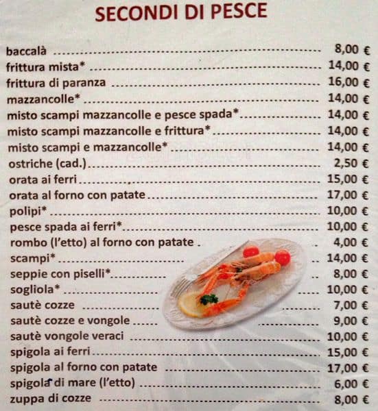 Menu di Primavera da Vladimiro 