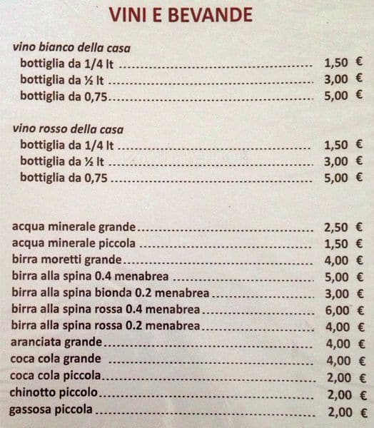 Menu di Primavera da Vladimiro 