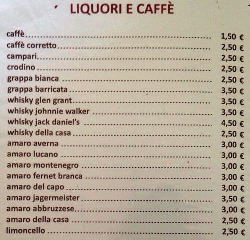Menu di Primavera da Vladimiro 