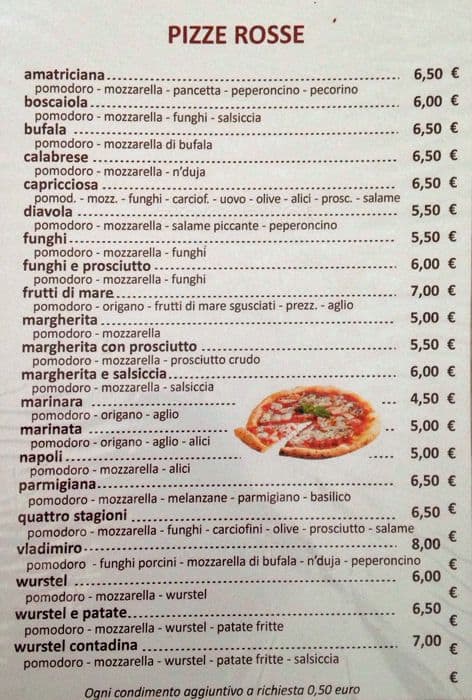 Menu di Primavera da Vladimiro 