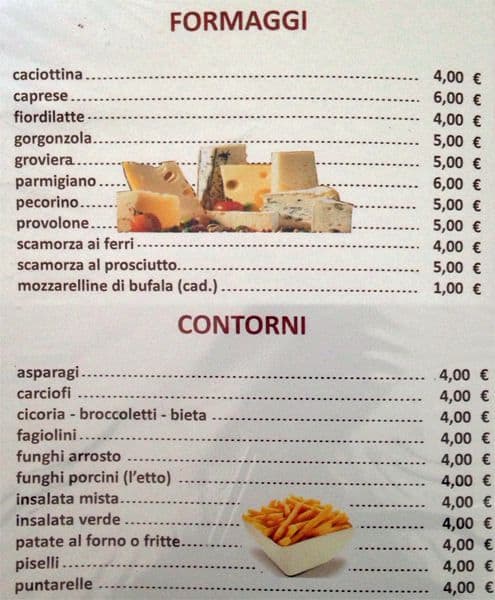 Menu di Primavera da Vladimiro 