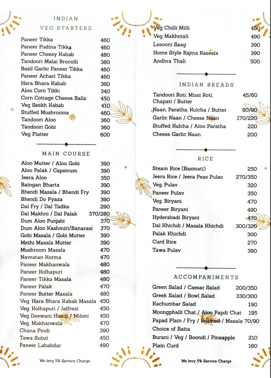 Menu of Balaji Pure Veg, Hub Mall, Goregaon East, Mumbai