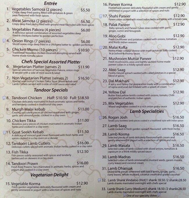 Indian Hut Restaurant Menu, Menu for Indian Hut Restaurant, Hornsby