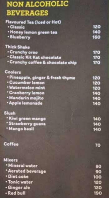 Pot Pourri menu