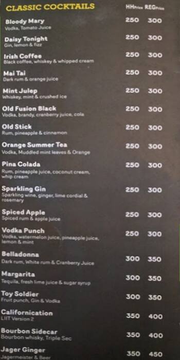 Pot Pourri menu