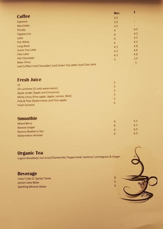 Butterfly menu