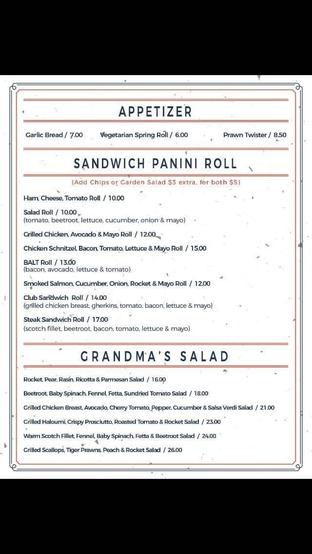 Butterfly menu