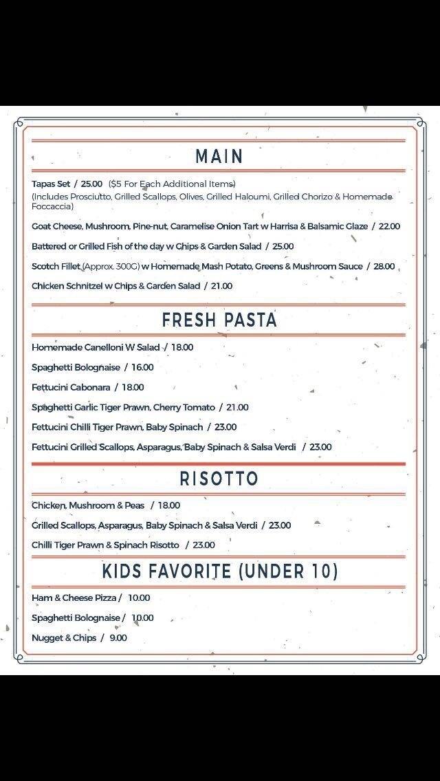 Butterfly menu