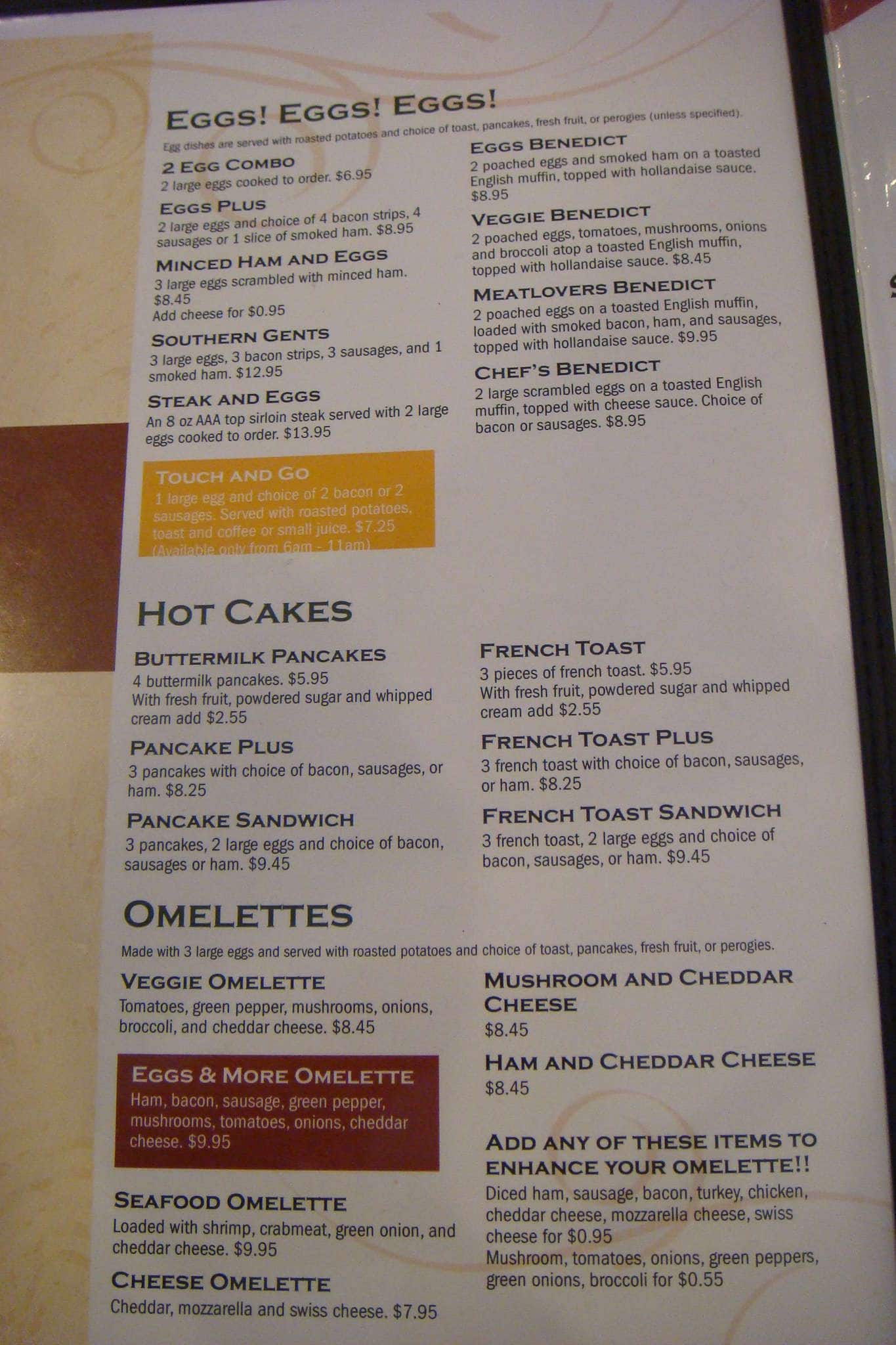 Eggs & More Menu, Menu for Eggs & More, Castleridge, Calgary Urbanspoon/Zomato