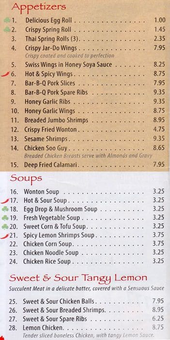 General Tso S Kitchen Menu Menu For General Tso S Kitchen