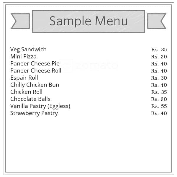 Wheat Rich Bakery menu
