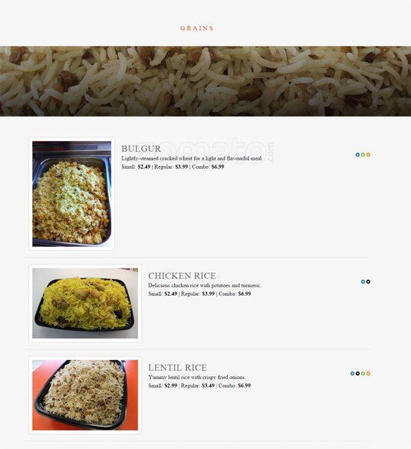 Ghazale On College menu