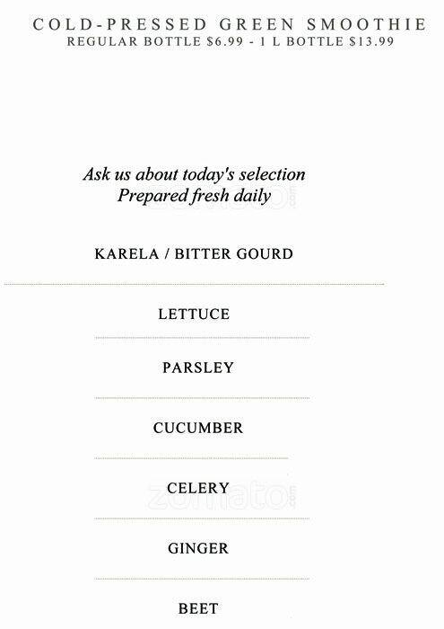 Ghazale On College menu
