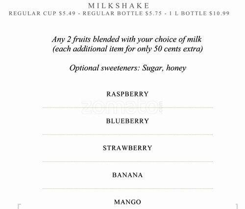 Ghazale On College menu