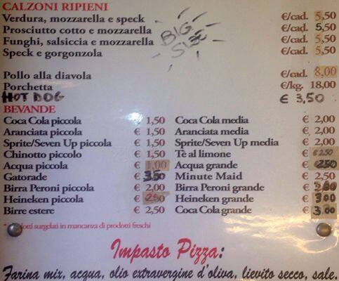 Menu di Station Pizza 