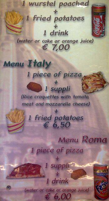 Menu di Station Pizza 