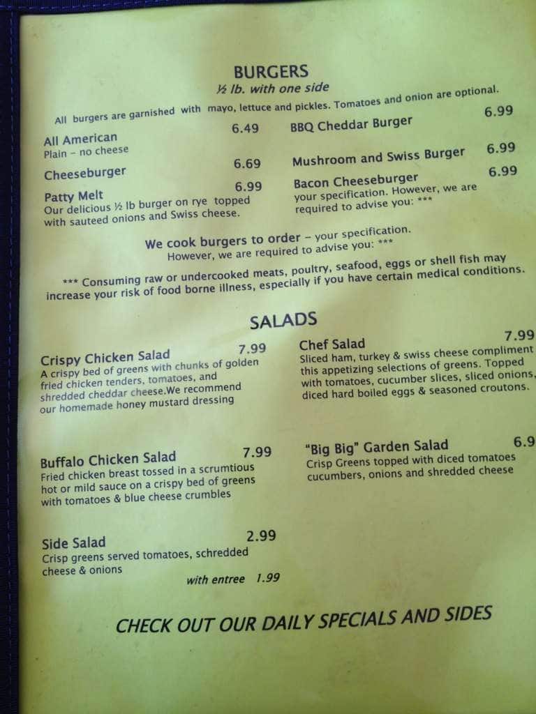 Windsor cafe Menu, Menu for Windsor cafe, Isle of Wight, Hampton Roads