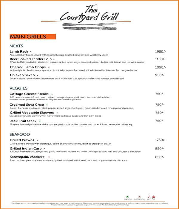 Menu At Courtyard Grill Courtyard By Marriott Gurugram   6297353edd16a84999d48314fa9d5d88 