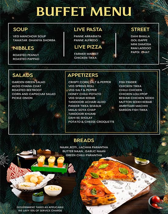 Menu of The Marketplace, Kirti Nagar, New Delhi