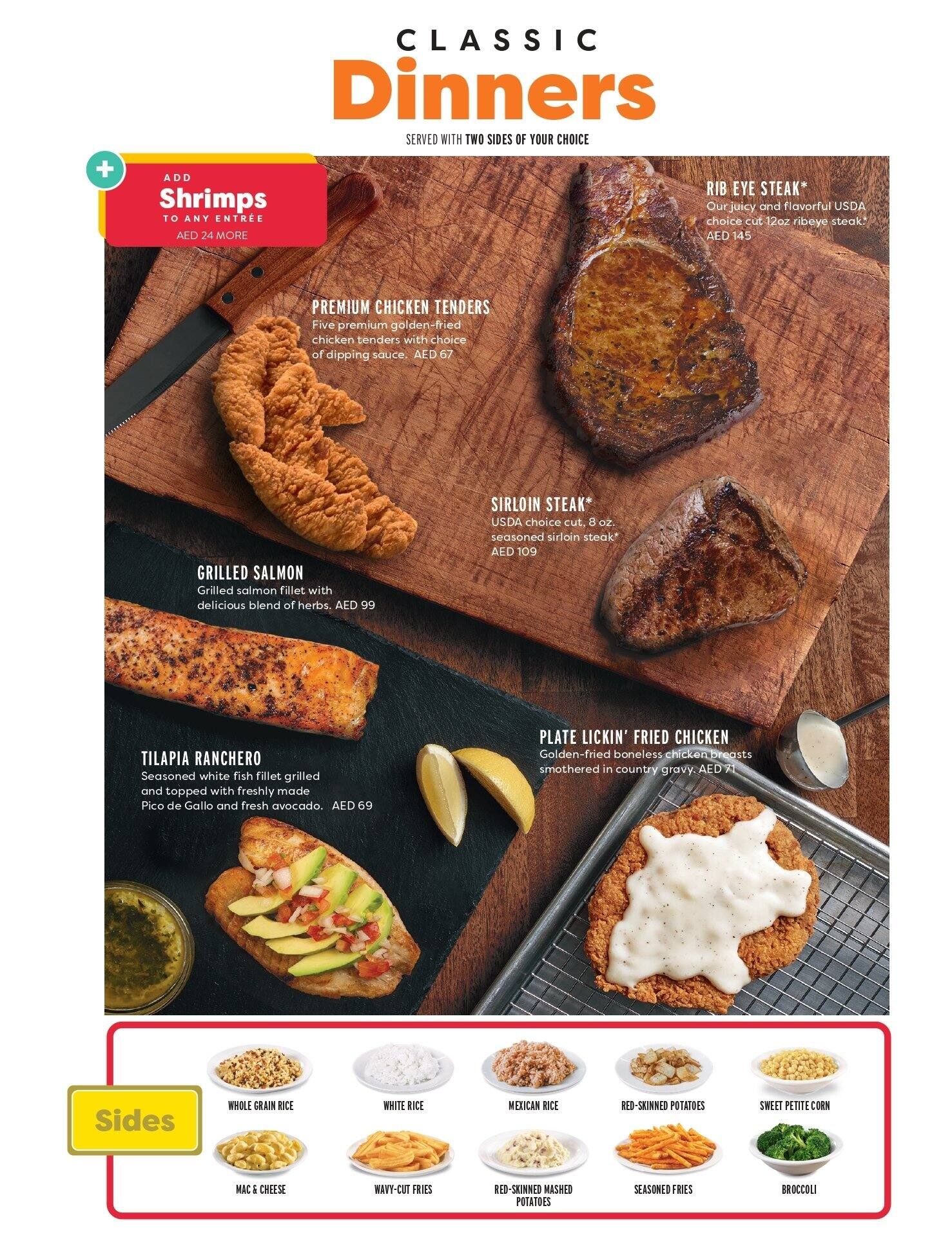 Menu at Denny's restaurant, Dubai, Sheikh Zayed Road