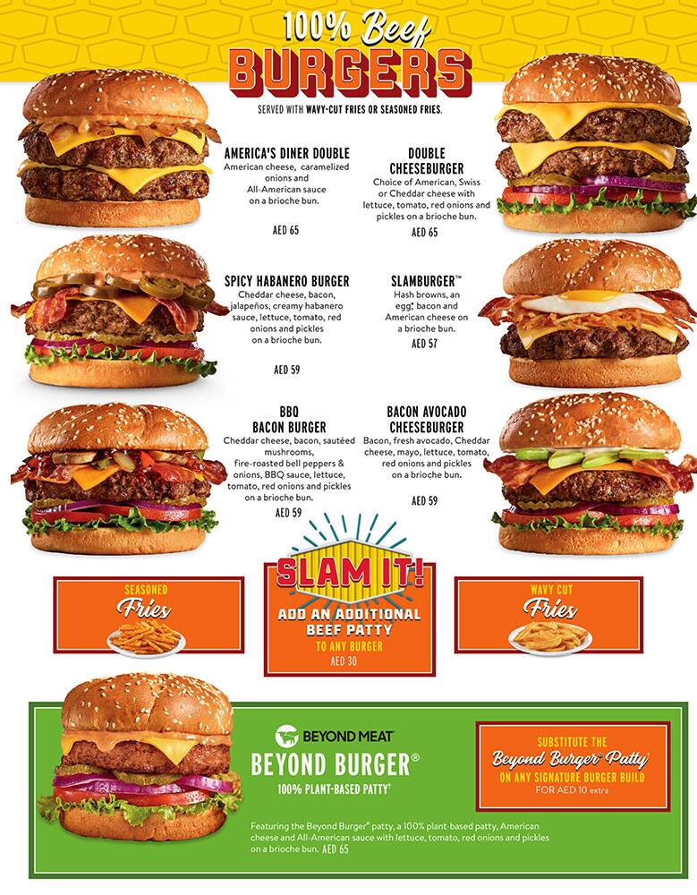 Menu at Denny's BBQ, Dubai, 8th Street