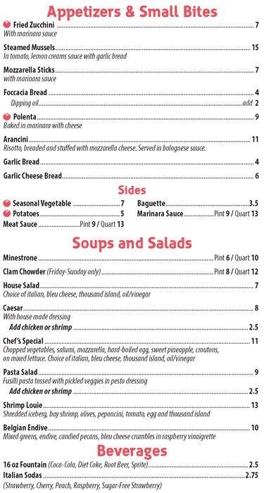 Menu At Sorrento Italian Restaurant And Pizza Walnut Creek bella-sorrento-italian-takeaway-menu