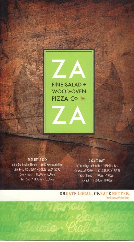 Zaza menu