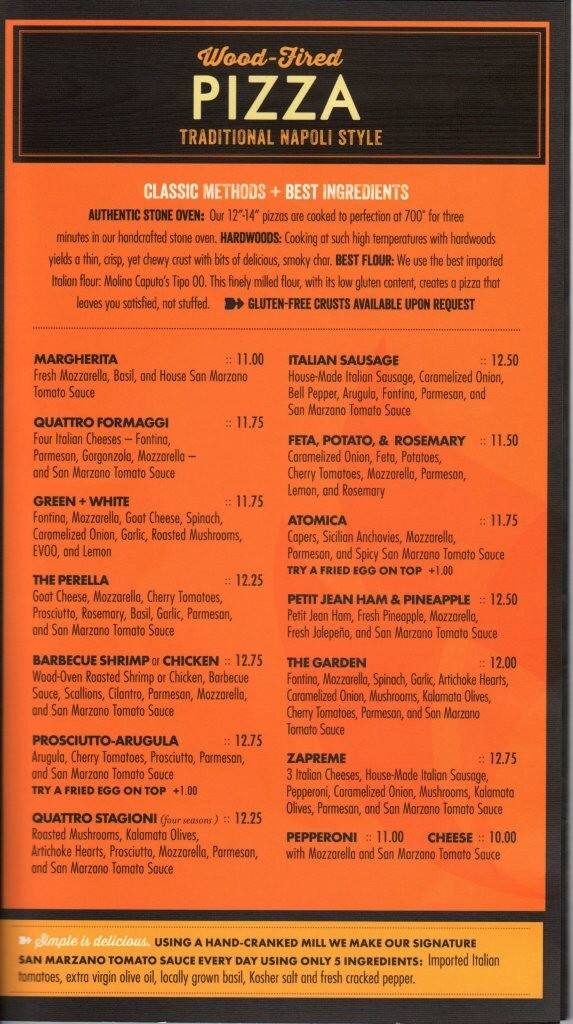 Zaza menu