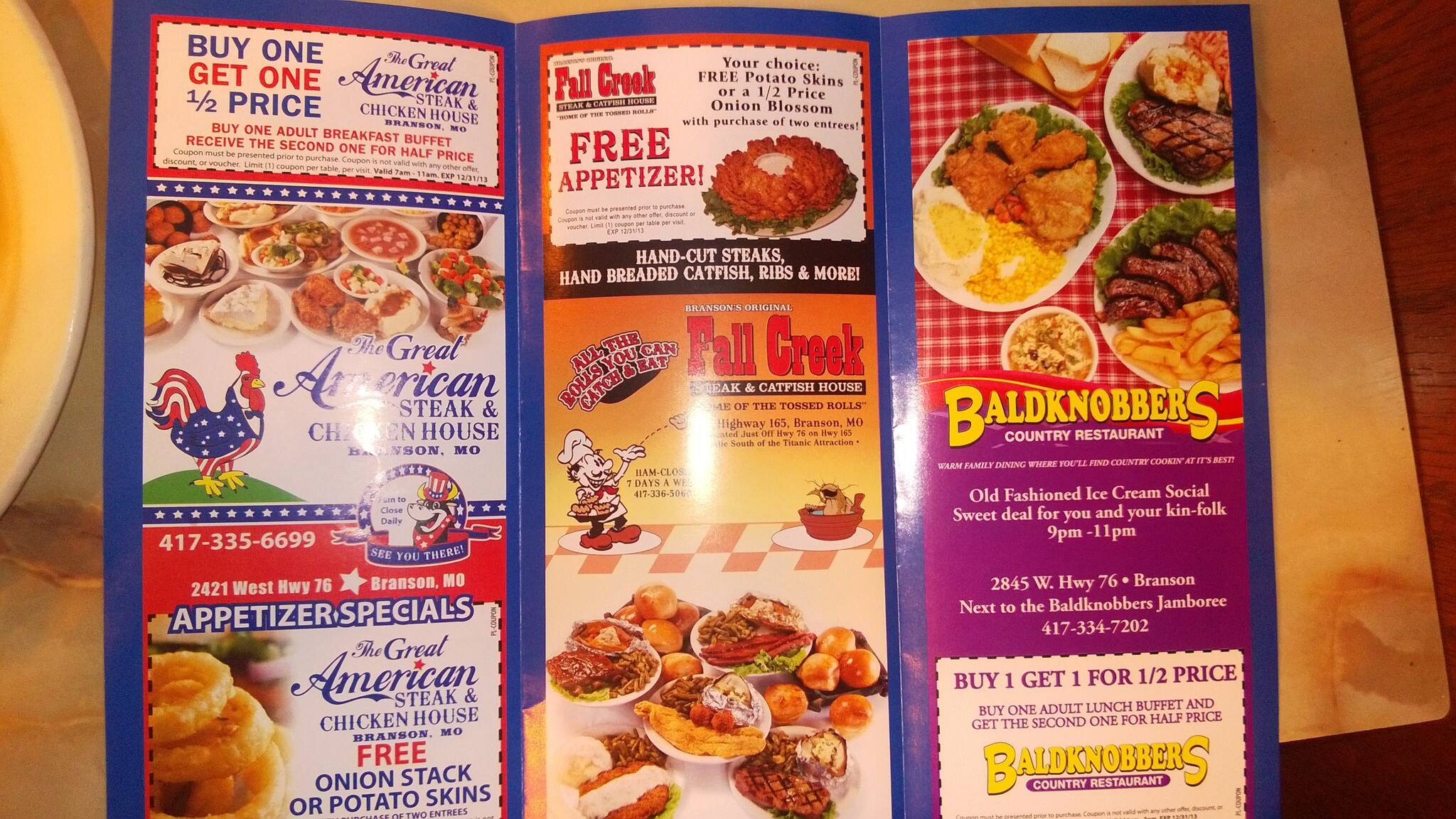 Plantation Restaurant Menu, Menu for Plantation Restaurant, Branson