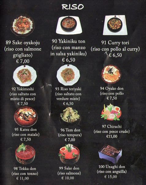 Menu di Sushi One 