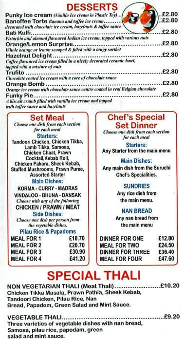 Suruchi menu