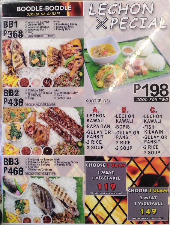 Menu at Inihaw Express restaurant, Mandaluyong, Foodcourt